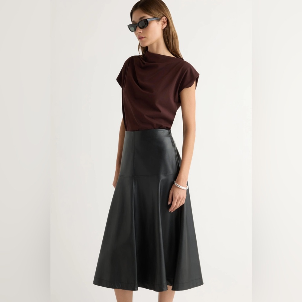 Modern citizen Harley A line leather skirt - Picture 2 of 3